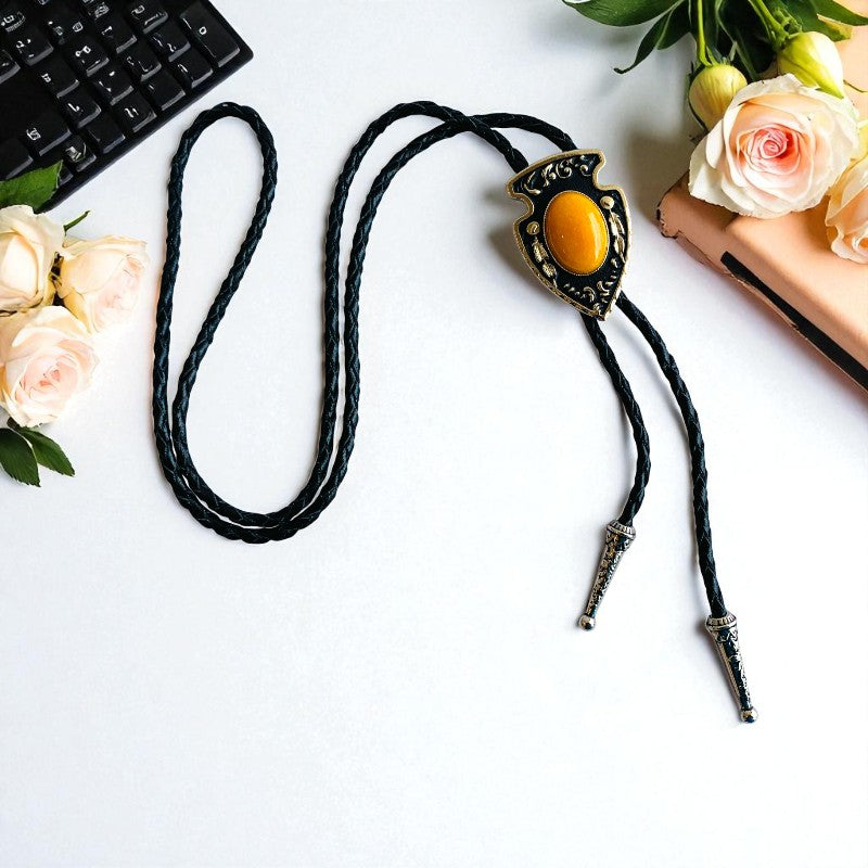 Sunny Bolo Tie | Yellow Aventurine - For Unisex | Includes: Bolo Tie