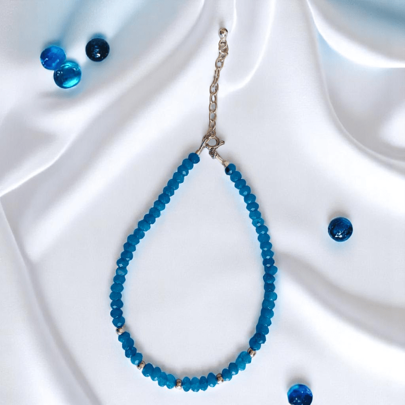 LuckStride Anklet | 925 Silver & Agate - For Women | Includes: Anklet
