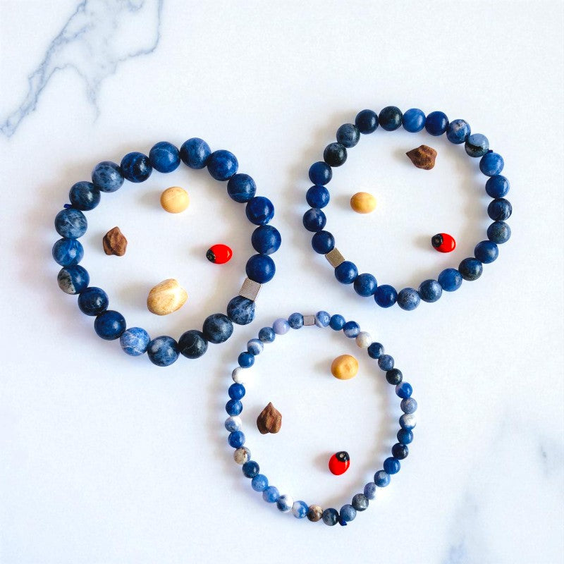 Calm Layered Bracelets | Sodalite - For Men | Includes: Bracelets (Set of 3)