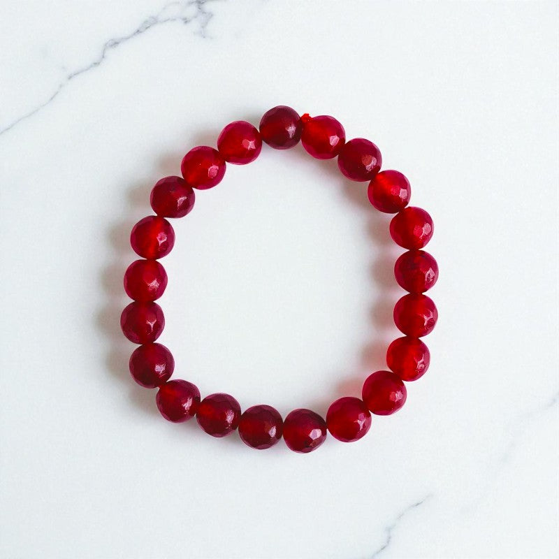 Balanced Duo | Aquamarine & Red Onyx - For Women | Includes: Bracelets (Set of 2)