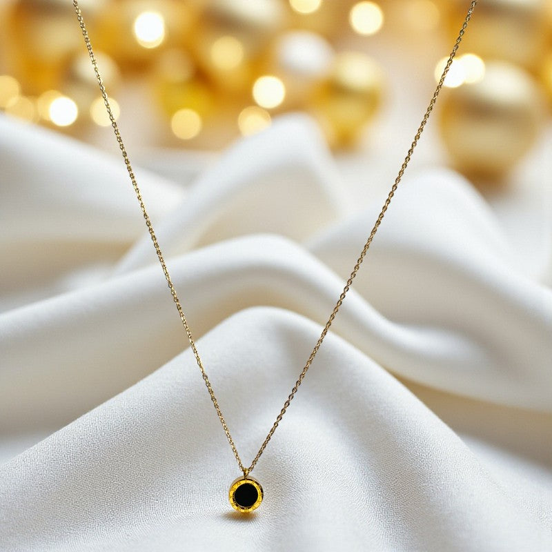Double-Sided Roman Necklace | 18K PVD Gold Plated - For Women | Includes: Necklace