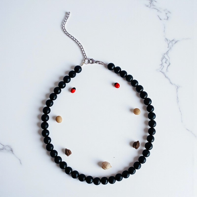 Strength Necklace | Black Obsidian - For Kids Girls | Includes: Necklace