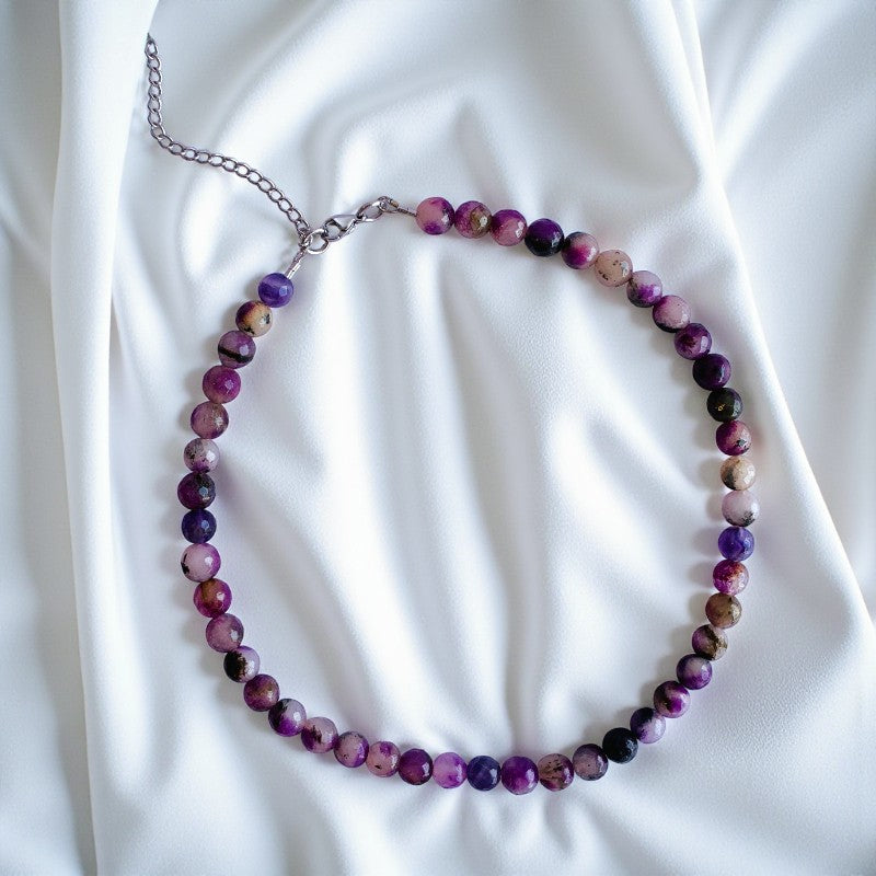 Joy Necklace | Purple Mix Jade - For Kids Girls | Includes: Necklace