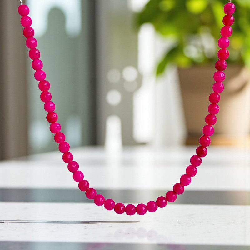 Love Necklace | Pink Agate - For Kids Girls | Includes: Necklace