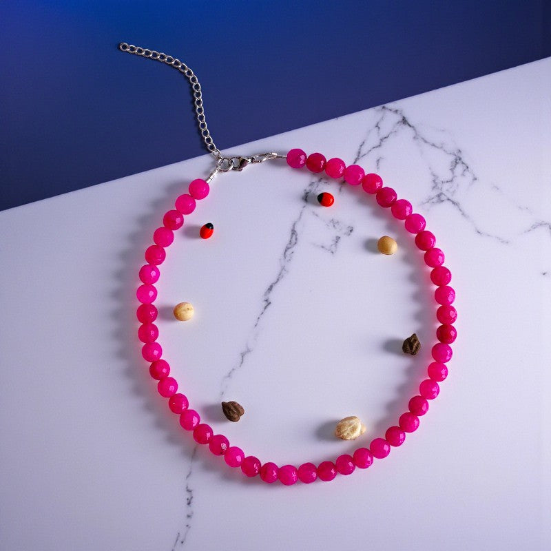 Love Necklace | Pink Agate - For Kids Girls | Includes: Necklace