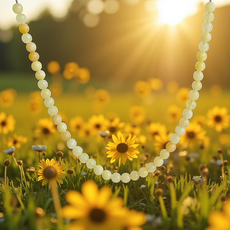 Energy Necklace | Yellow Calcite - For Kids Girls | Includes: Necklace