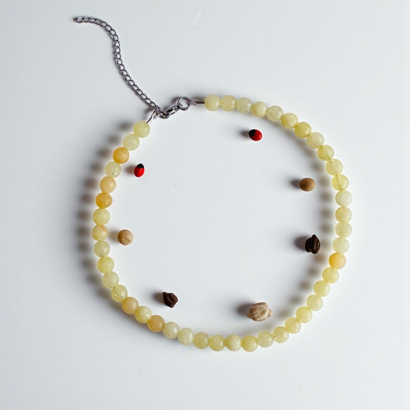 Energy Necklace | Yellow Calcite - For Kids Girls | Includes: Necklace
