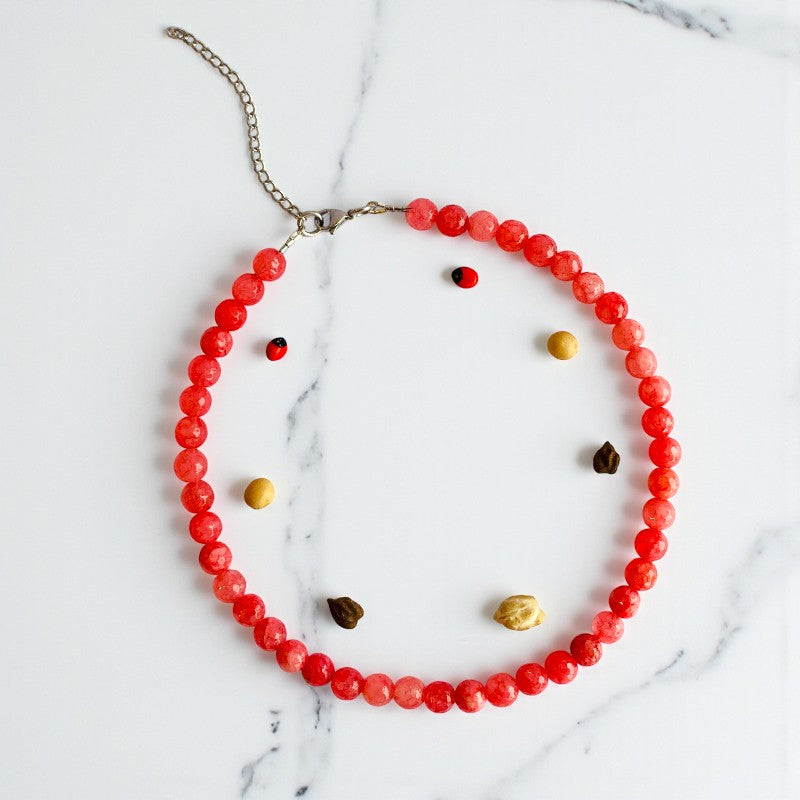 Kindness Necklace | Pink Jade - For Kids Girls | Includes: Necklace