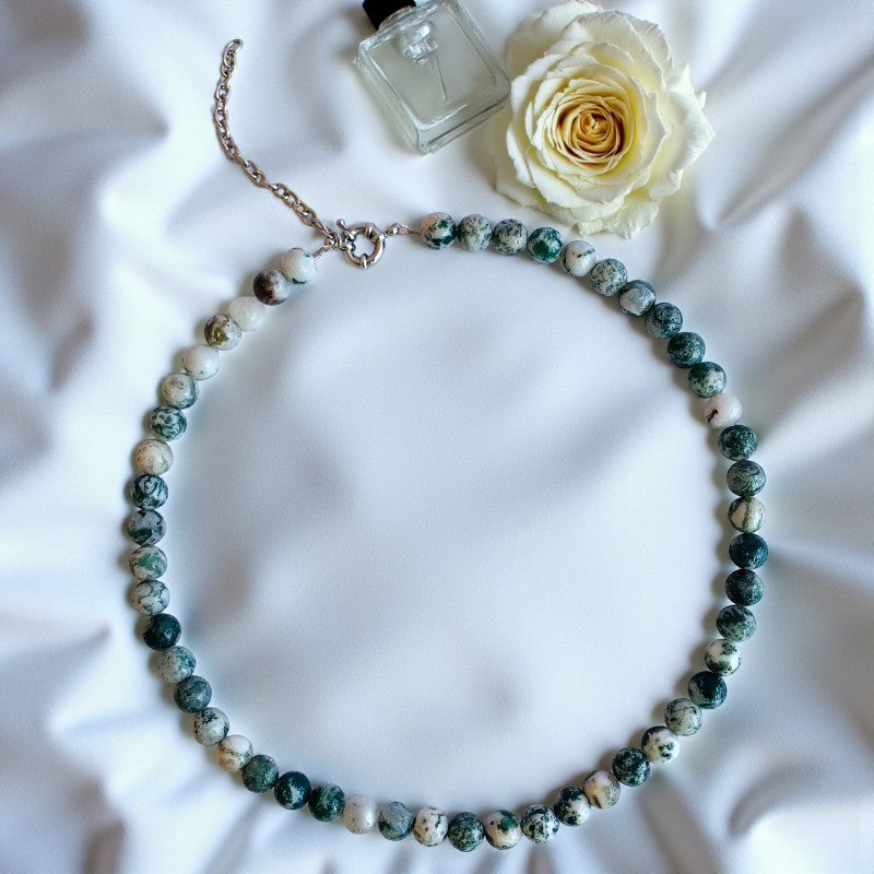 Bold Balance Necklace | Tree Agate - For Women | Includes: Necklace
