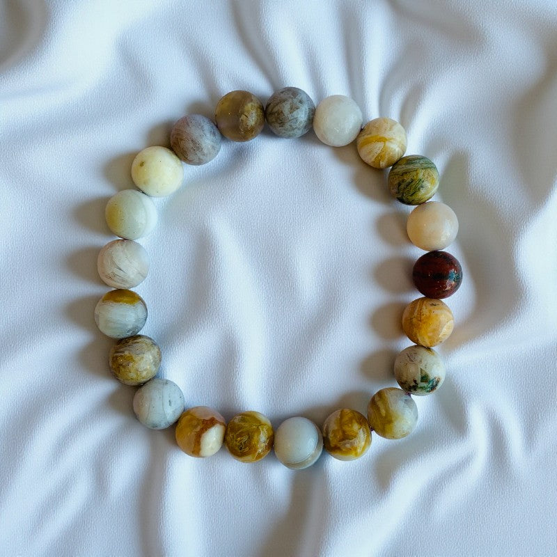Nurture Stacked Bracelets | Bamboo Agate - For Unisex | Includes: Bracelets (Set of 2)