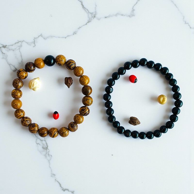 Wisdom Stacked Bracelets | Mariam Stone - For Unisex | Includes: Bracelets (Set of 2)