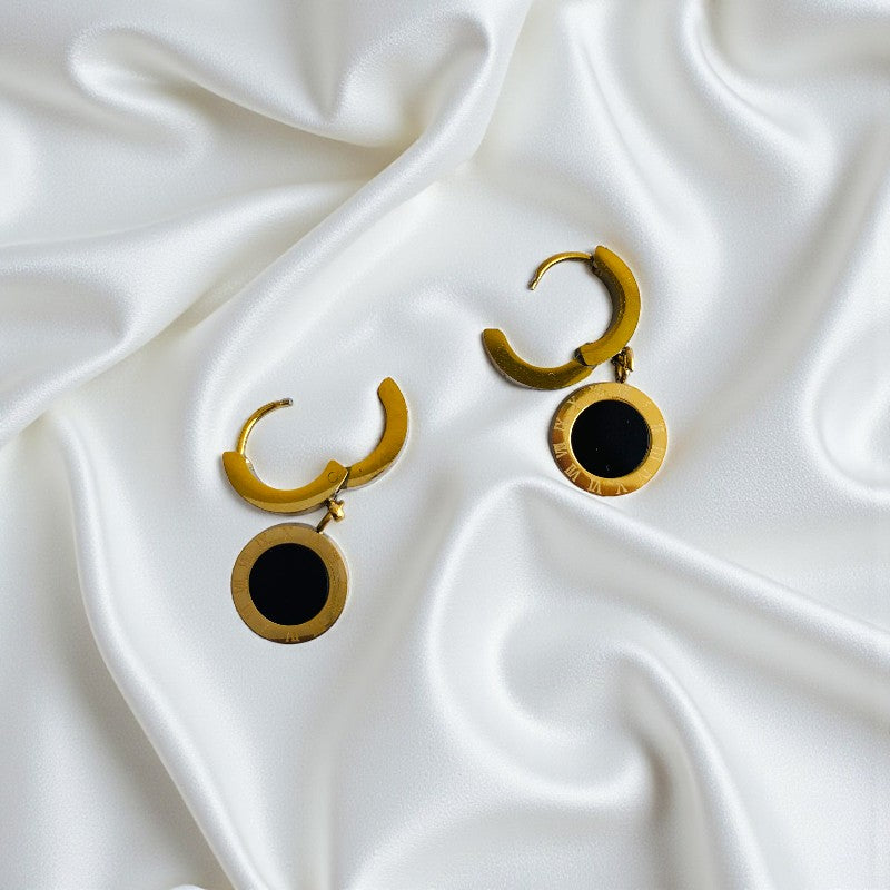 Roman Dainty Earring | 18K PVD Gold Plated - For Women | Includes: Earring