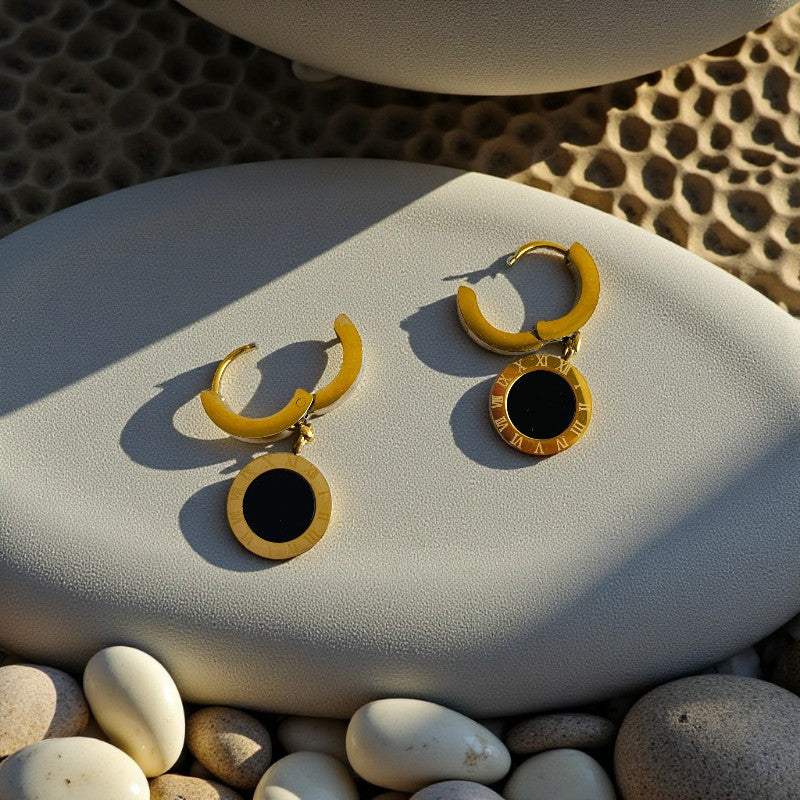 Roman Dainty Earring | 18K PVD Gold Plated - For Women | Includes: Earring