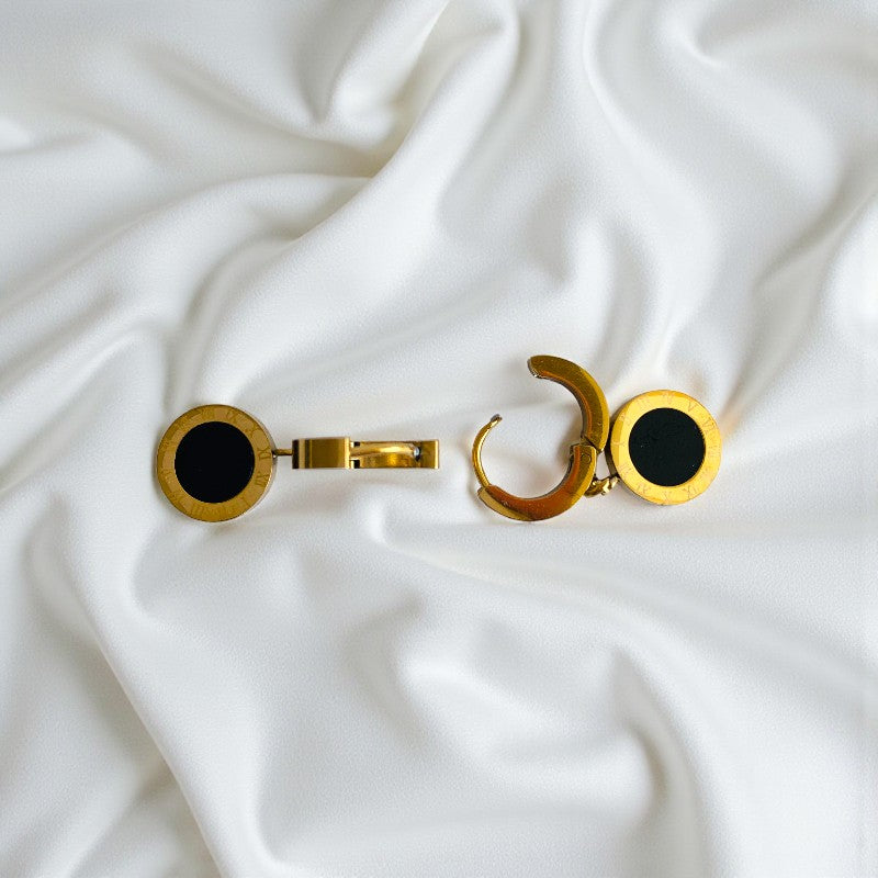 Roman Dainty Earring | 18K PVD Gold Plated - For Women | Includes: Earring