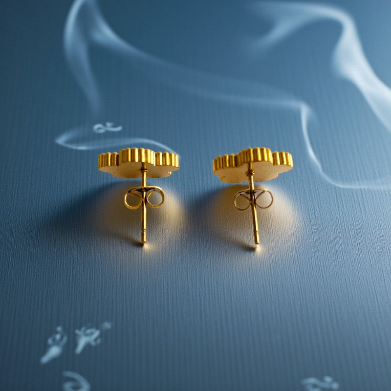 Red Clover Dainty Earring | 18K PVD Gold Plated - For Women | Includes: Earring