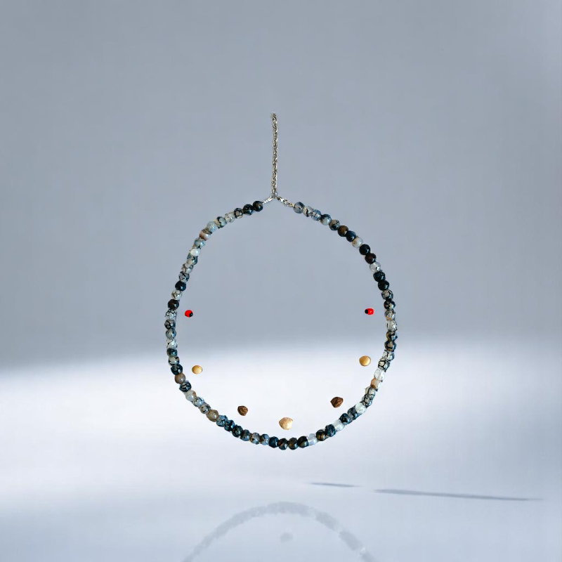Eternal Flame Necklace | Dragon Agate Stone | Unisex
