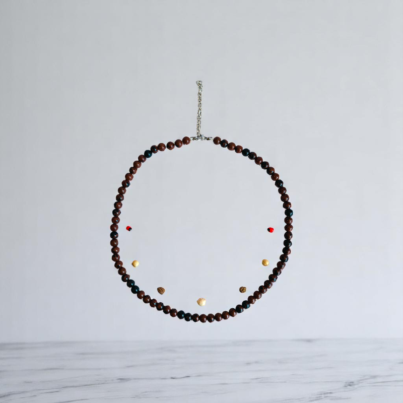 Rooted Strength Necklace | Mahogany Obsidian Stone | Unisex