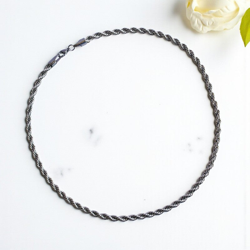Titanium Steel Rope Necklace | Stainless Steel- For Men| Includes: Necklace