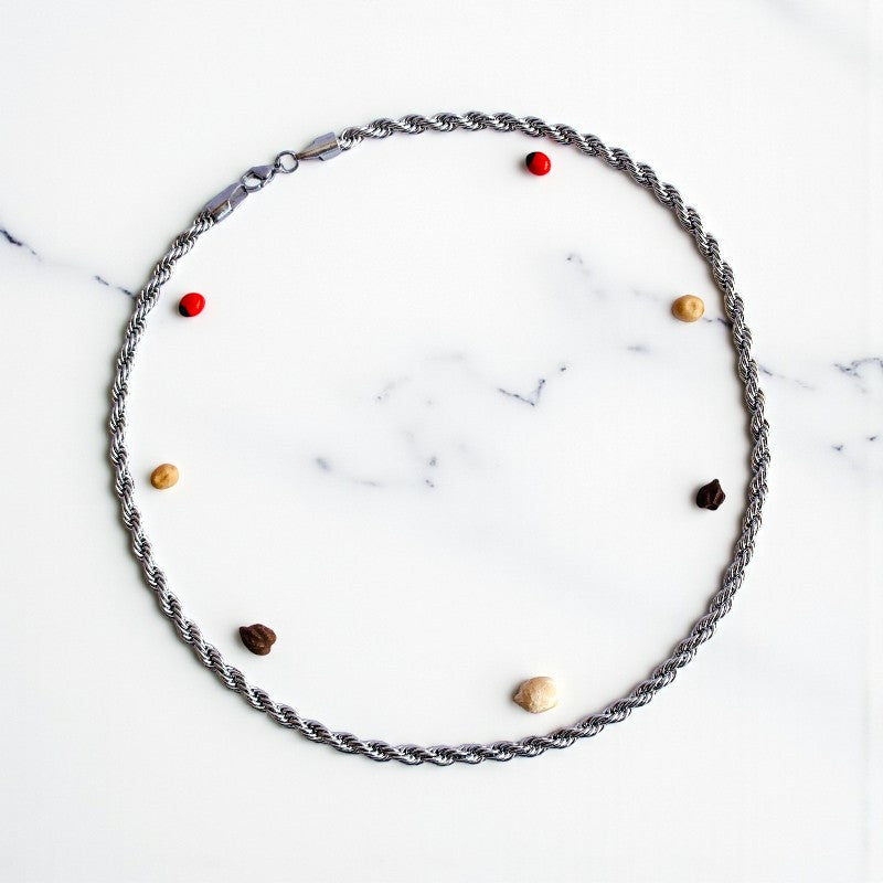 Titanium Steel Rope Necklace | Stainless Steel- For Men| Includes: Necklace