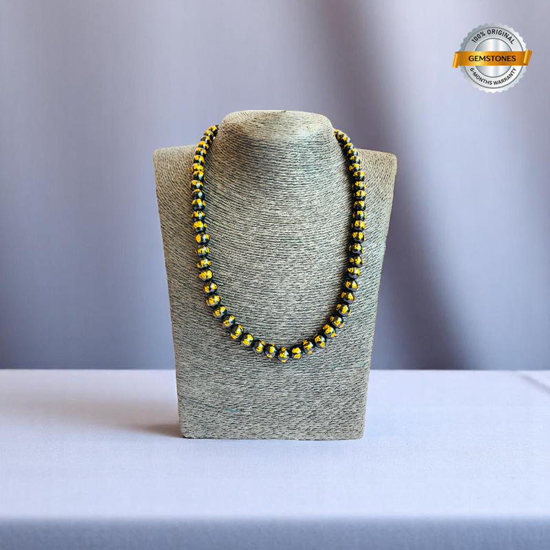 Sacred Shadow Necklace | Black Om Mani Stone | Unisex