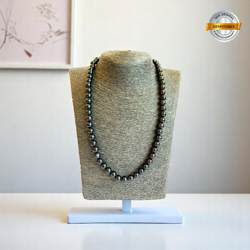 Midnight Shield Necklace | Black Obsidian Stone | Unisex
