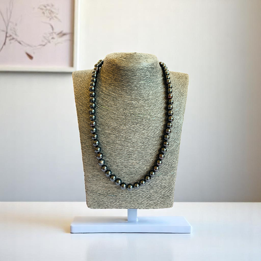 Midnight Shield Necklace | Black Obsidian Stone | Unisex
