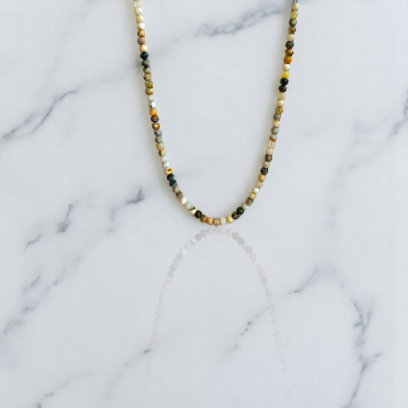 Bamboo Leaf Agate Necklace | Bamboo Leaf Agate | Unisex