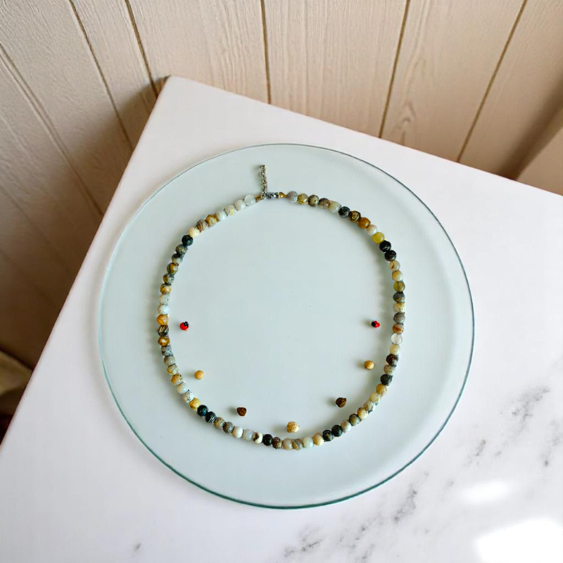 Bamboo Leaf Agate Necklace | Bamboo Leaf Agate | Unisex