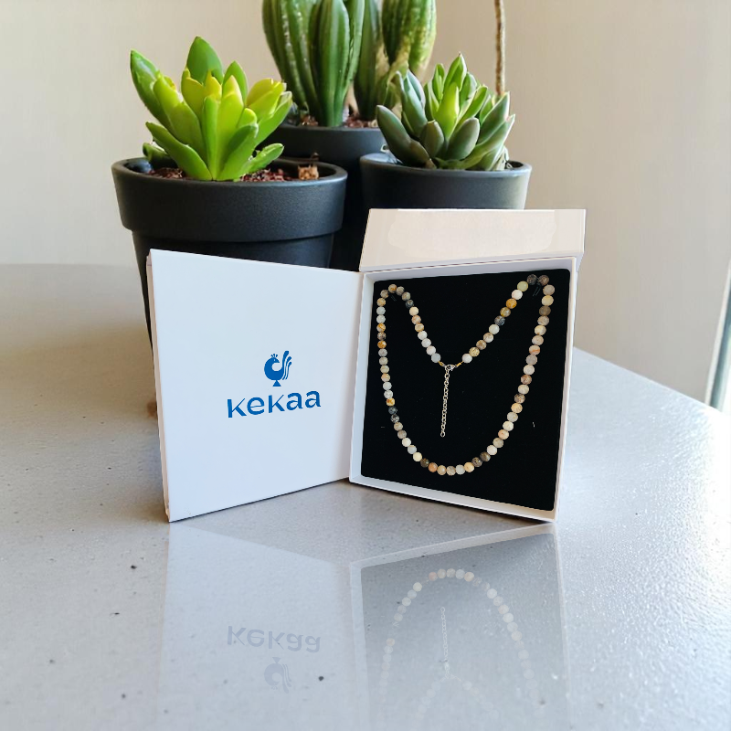 Bamboo Leaf Agate Necklace | Bamboo Leaf Agate | Unisex