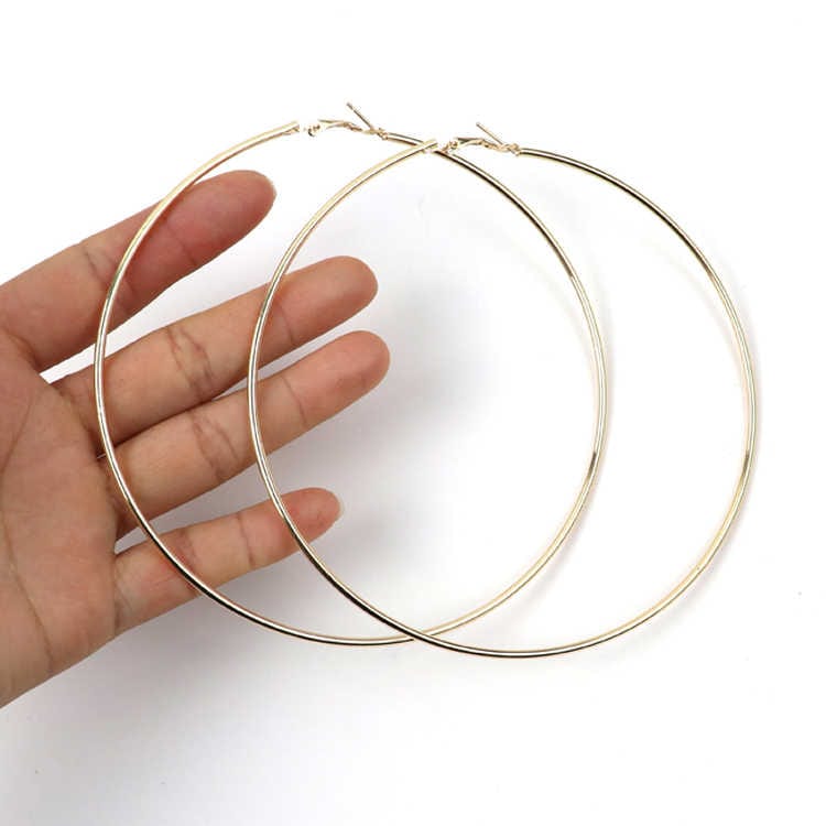 Bold Golden Hoop Earrings | PVD 18K Gold Plated, Stainless Steel, Water Proof - For Women | Includes: Earrings