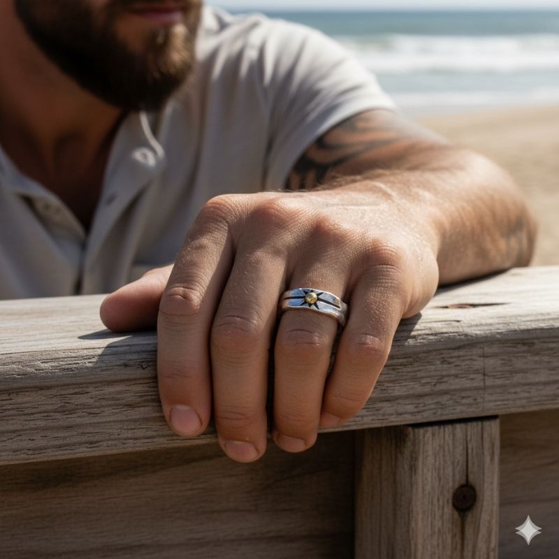 Luck Sunshine Ring Flexi Size | Premium Alloy– For Men | Includes: Ring
