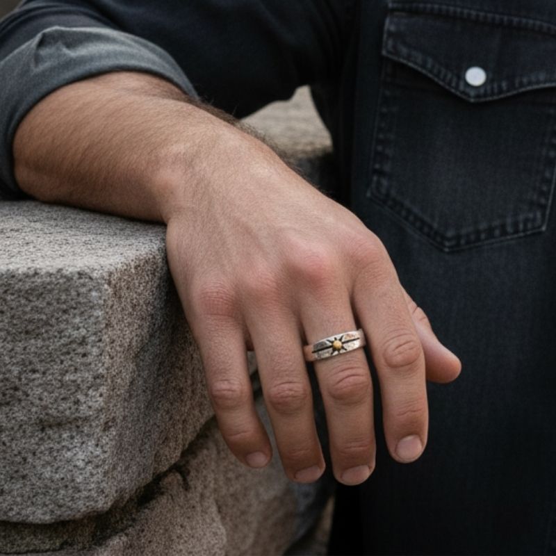 Luck Sunshine Ring Flexi Size | Premium Alloy– For Men | Includes: Ring