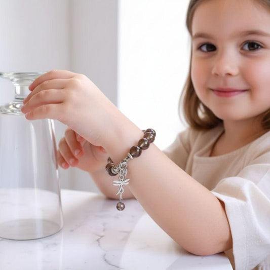 Mystic Smokey Bracelet | Smokey Quartz - For Kids Girls | Includes: Bracelet
