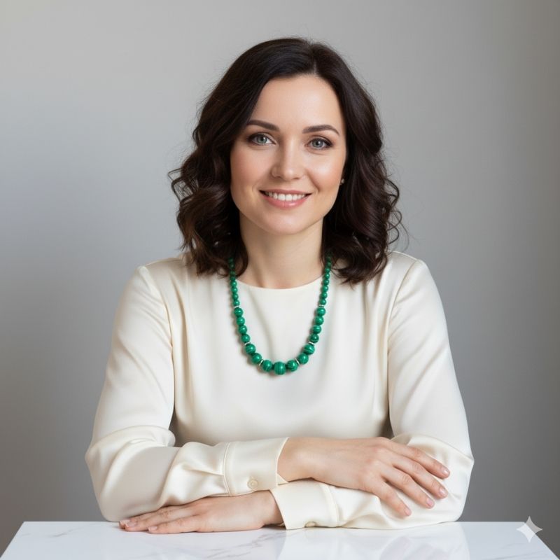 Nature’s Grace Necklace | Malachite Jade Stone - For Women | Includes: Necklace