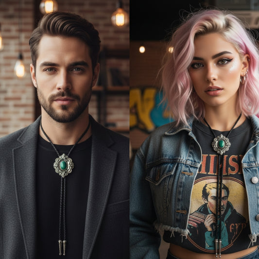 Healing Bolo Tie | Malachite - For Unisex | Includes: Bolo Tie