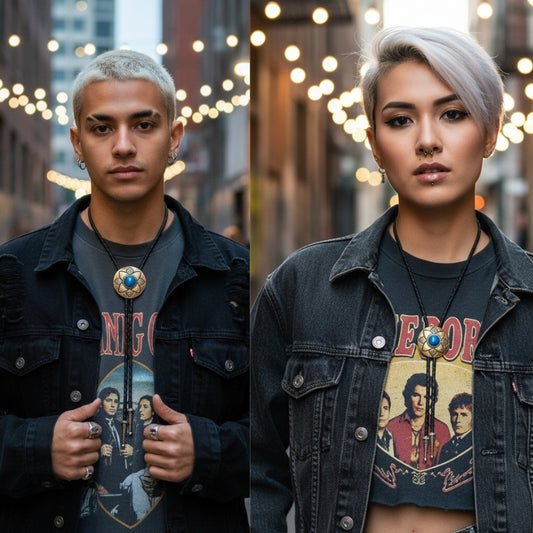 Calm Bolo Tie | Blue Aventurine - For Unisex | Includes: Bolo Tie