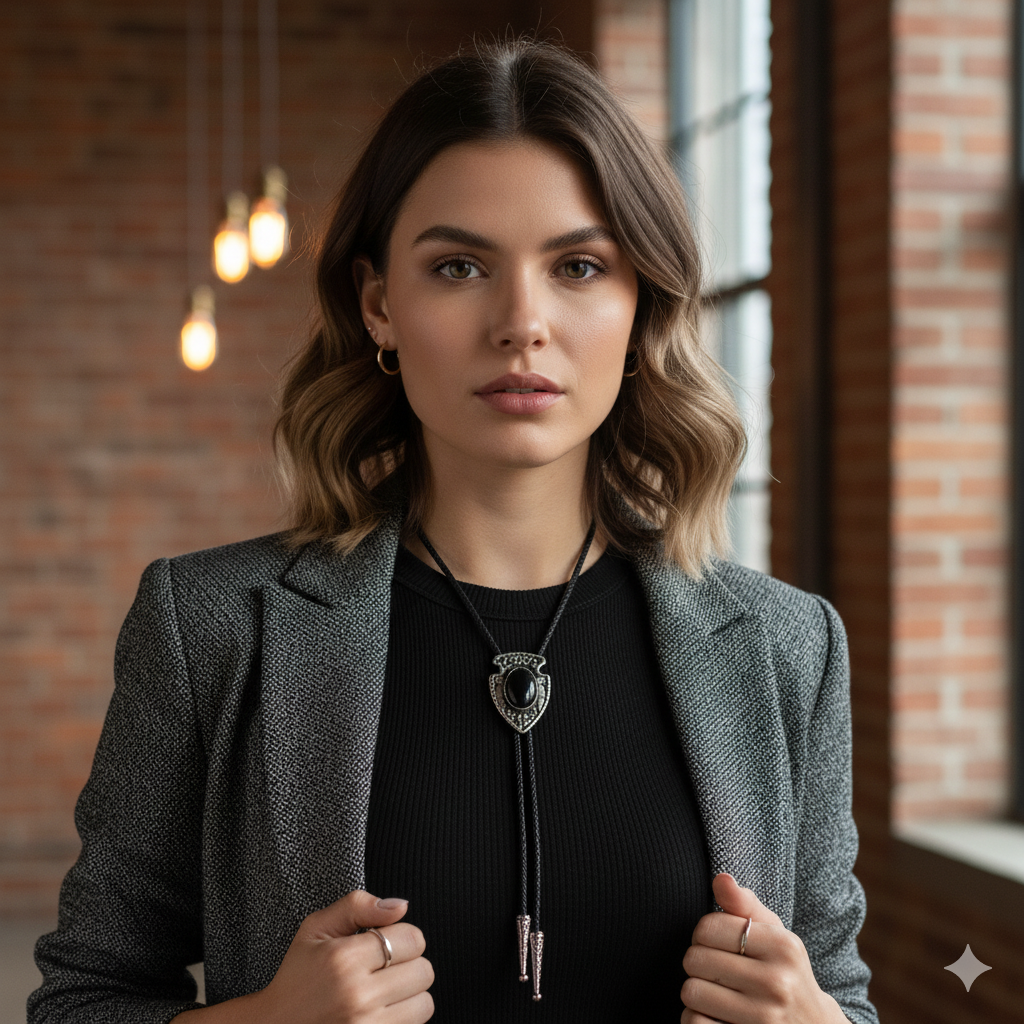 Protective Bolo Tie | Obsidian - For Unisex | Includes: Bolo Tie