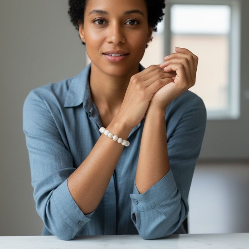 Pearl Glow Bracelet | Mother Of Pearl - For Unisex | Includes: Bracelet