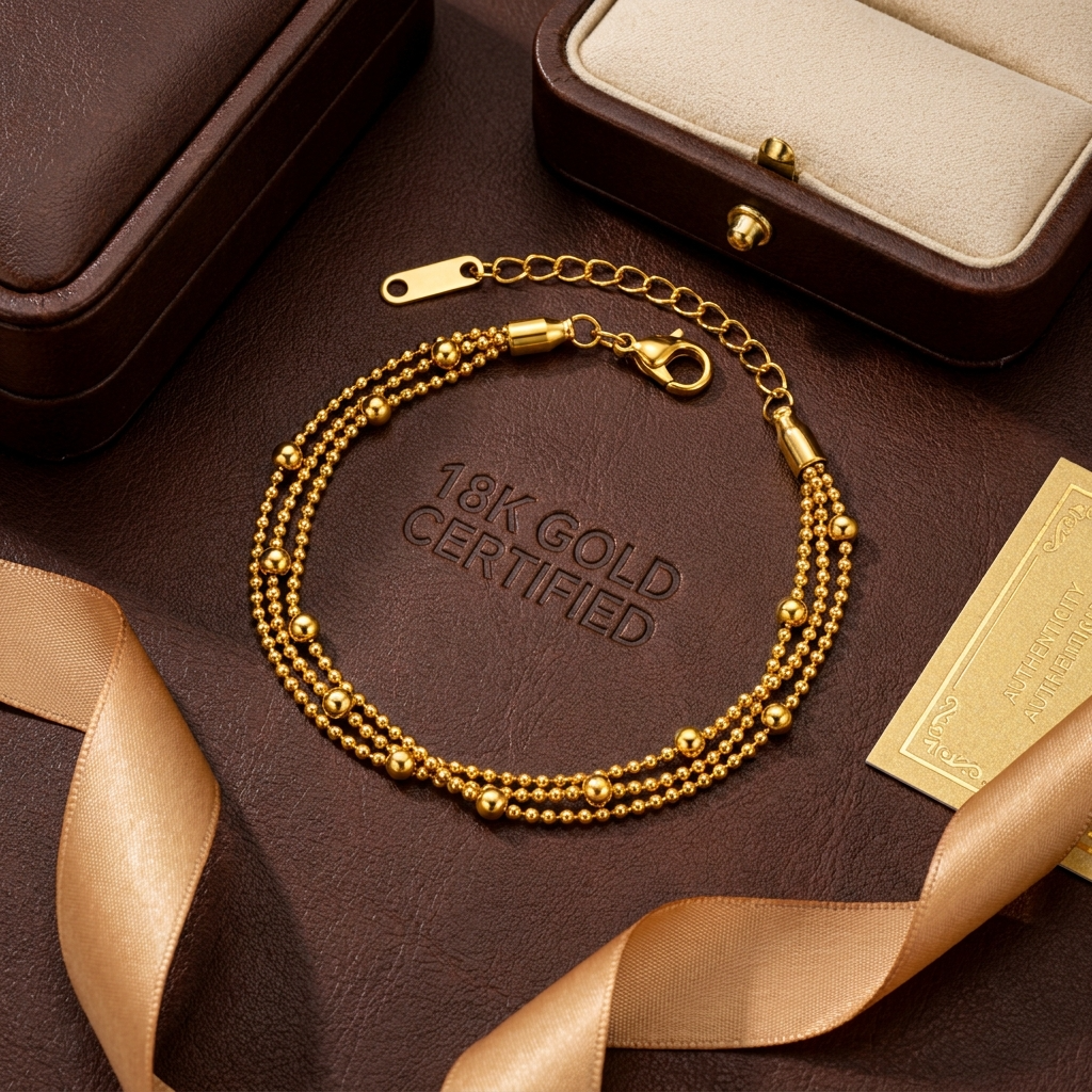 Dewdrop LAYERED BEAD Bracelet | Gold-Tone - For Women | Includes: Bracelet