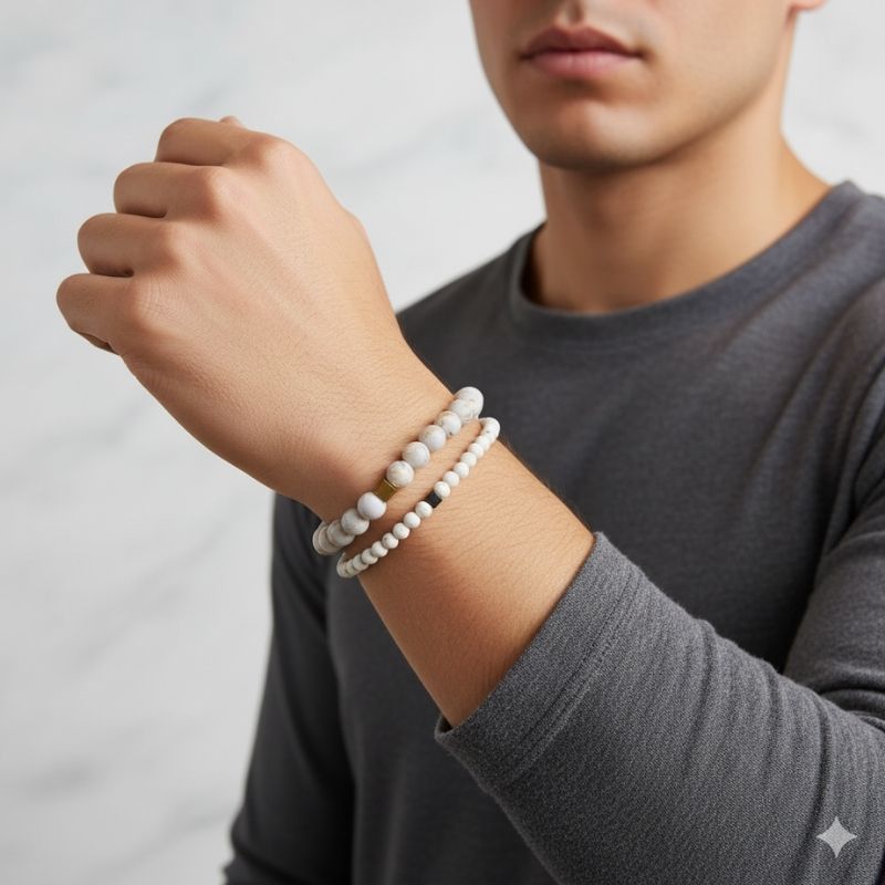 Purity Layered Bracelets | Mother of Pearl (MOP) - For Men | Includes: Bracelets (Set of 3)