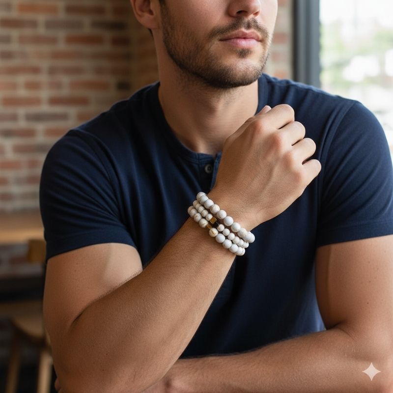Purity Layered Bracelets | Mother of Pearl (MOP) - For Men | Includes: Bracelets (Set of 3)