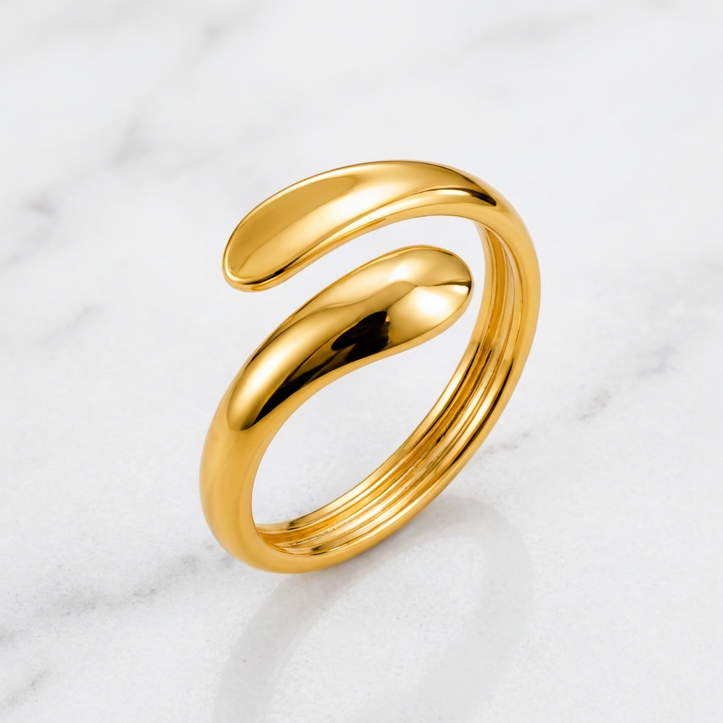 Trendy Embrace Flexi Size Ring | 18K PVD Gold Plated- For Women | Includes: Ring