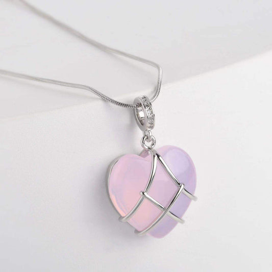 Rose Heart Necklace | Stainless Steel- For Women | Includes: Necklace