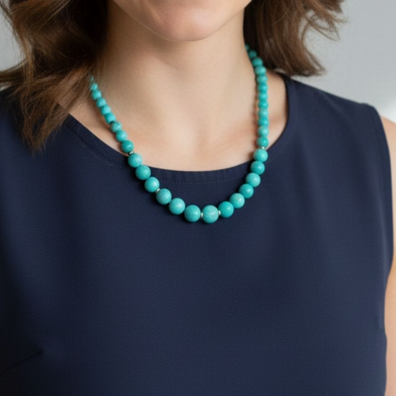 Sky Spirit Necklace | Turquoise Magnesite Stone - For Women | Includes: Necklace