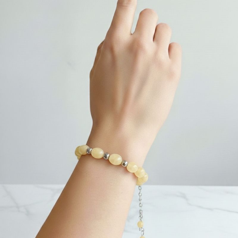 Sunburst Silver Bracelet | Yellow Aventurine & 925 Silver β For Women | Includes: Bracelet