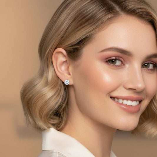 Timeless Shine Earrings | 925 Silver & Zircon - For Women | Includes: Earrings