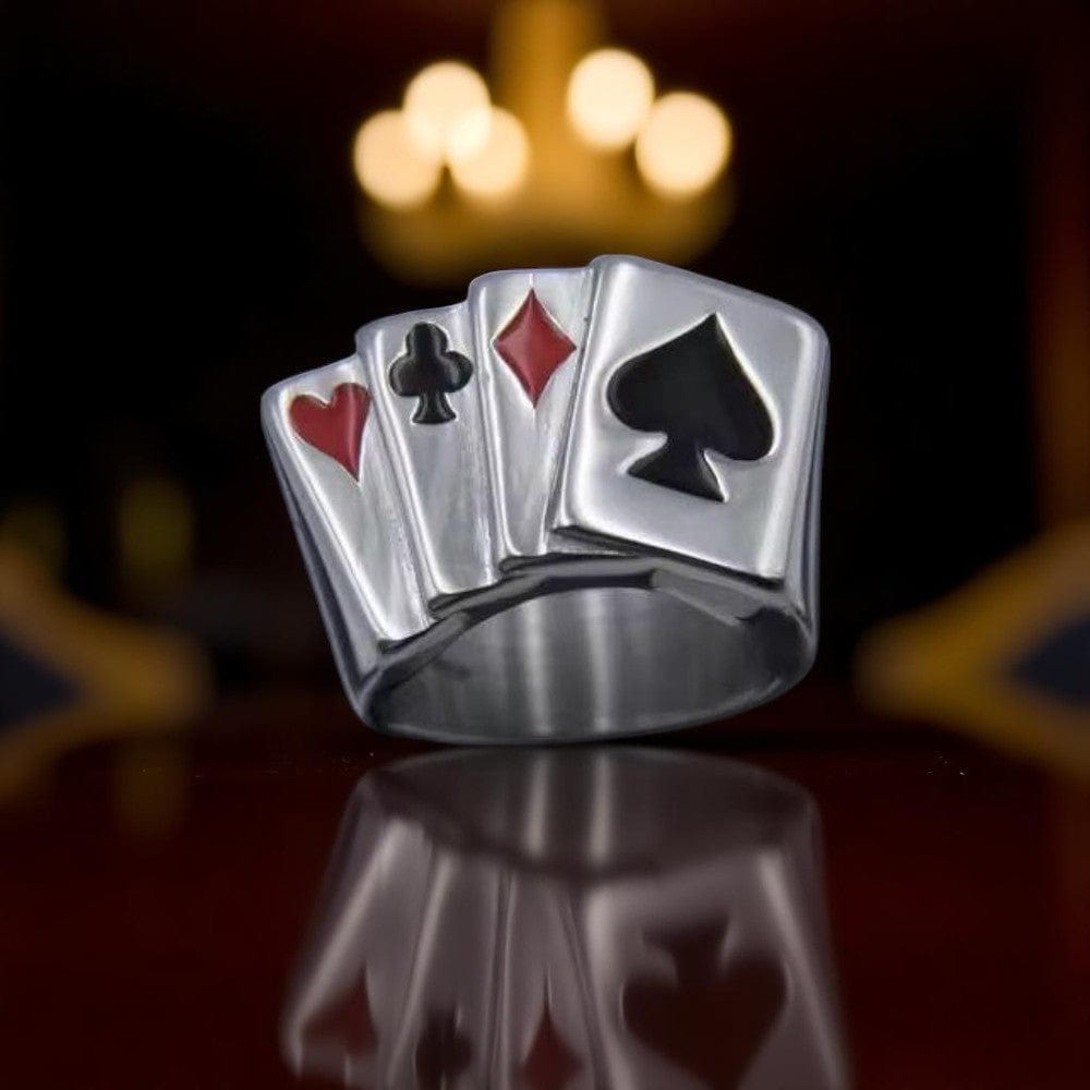 Fortune Cards Ring | Premium Alloy - For Men | Includes: Ring