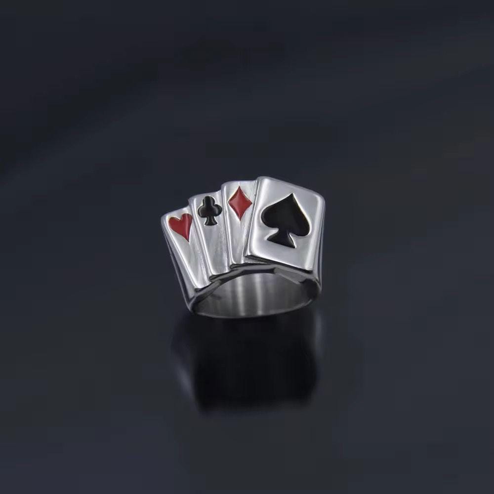 Fortune Cards Ring | Premium Alloy - For Men | Includes: Ring
