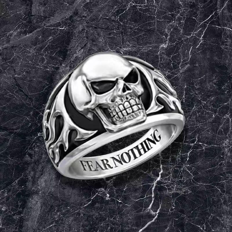 Fear Nothing Skull Ring | Premium Alloy - For Men | Includes: Ring