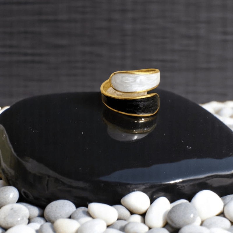 Luna Bloom Ring | PVD 18K Gold Plated, Stainless Steel, Water Proof - For Women | Includes: Ring